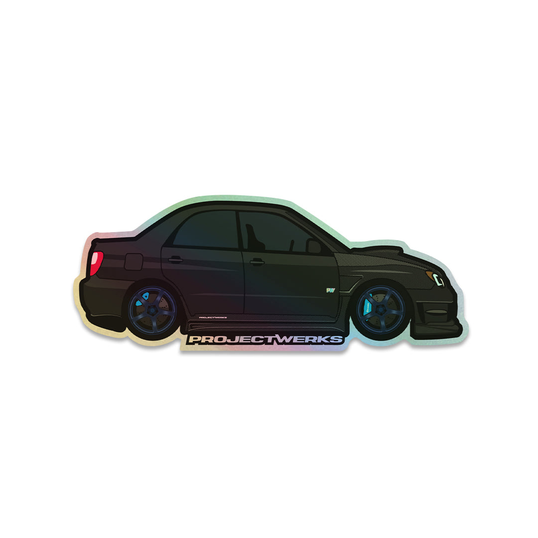 PW Subie Holographic Sticker