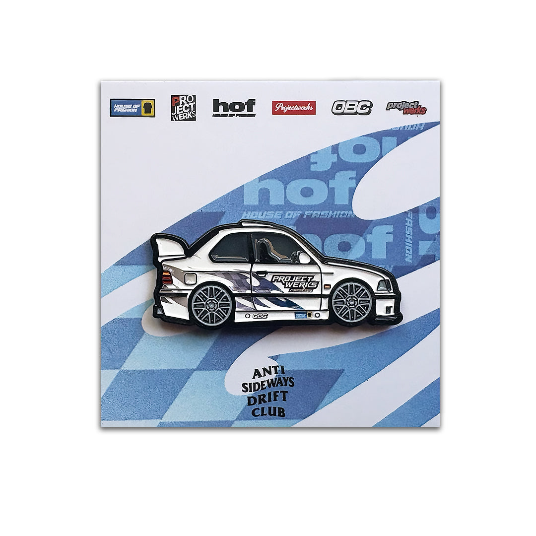 Alpine White III Drift Club "E36" Pin