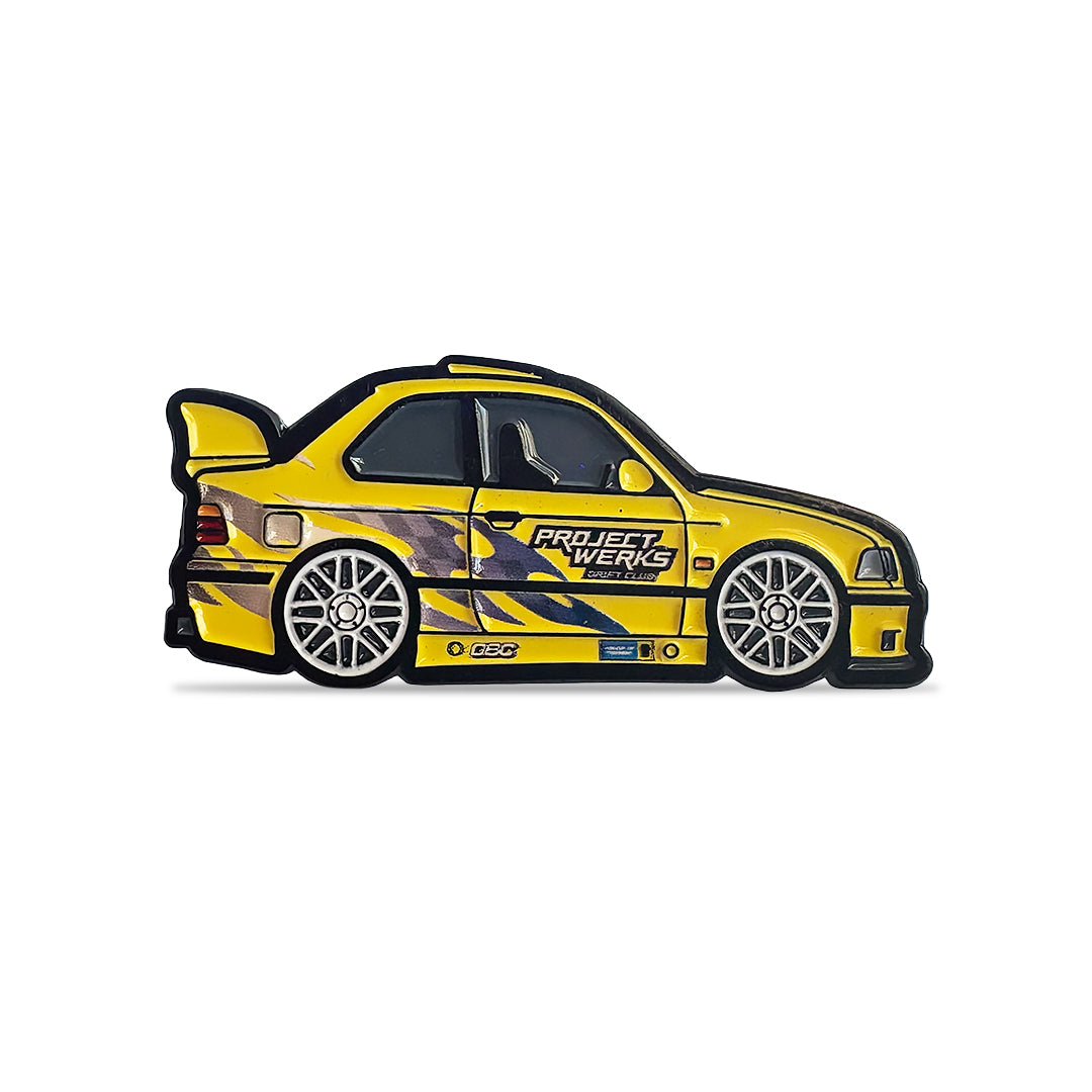 Dakar Yellow Drift Club "E36" Pin
