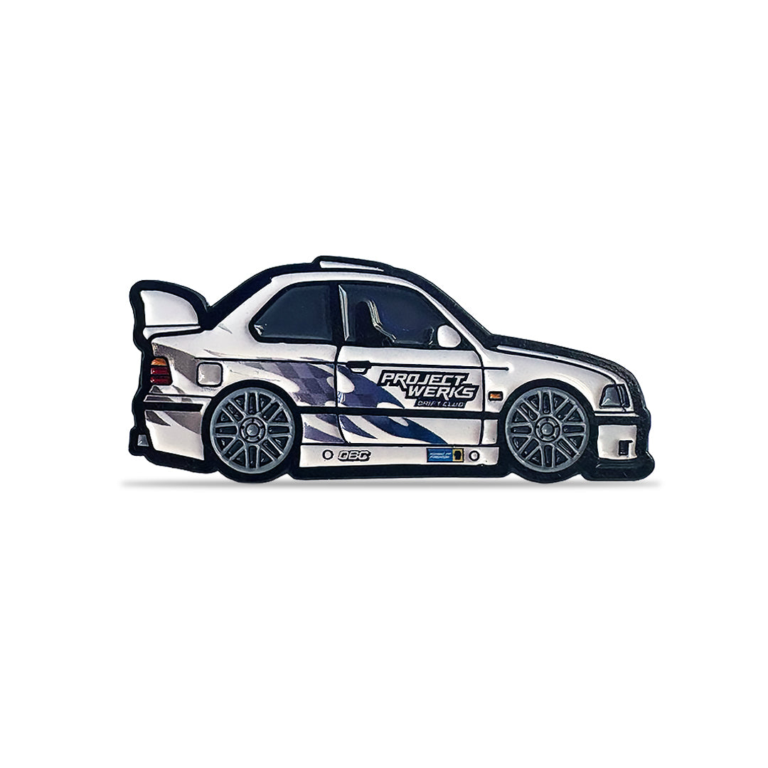 Alpine White III Drift Club "E36" Pin