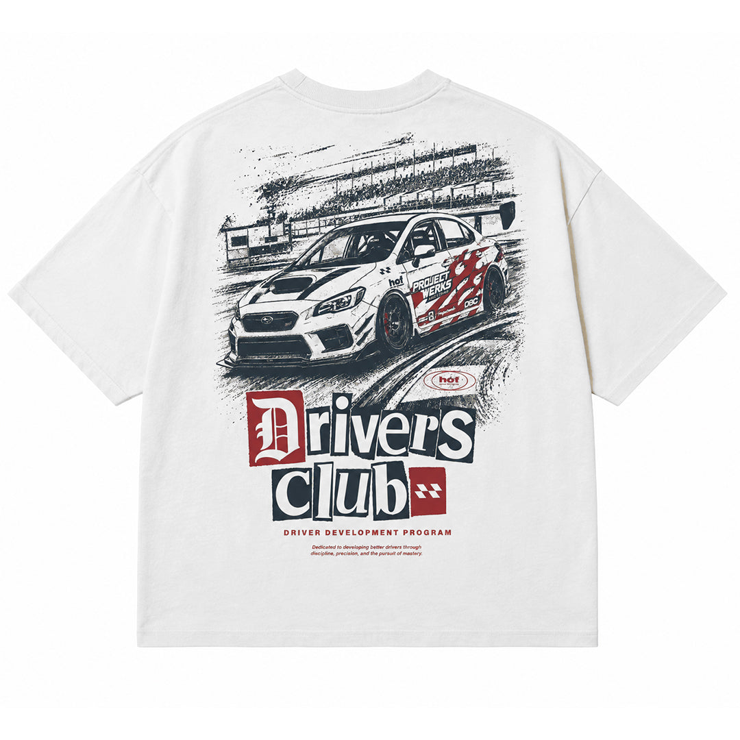 Driver Club White Boxy Tee