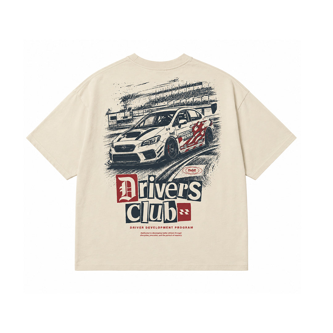 Driver Club Cream Boxy Tee
