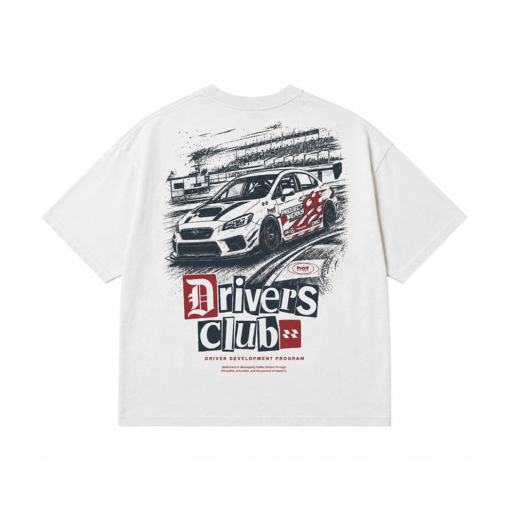 Driver Club White Boxy Tee